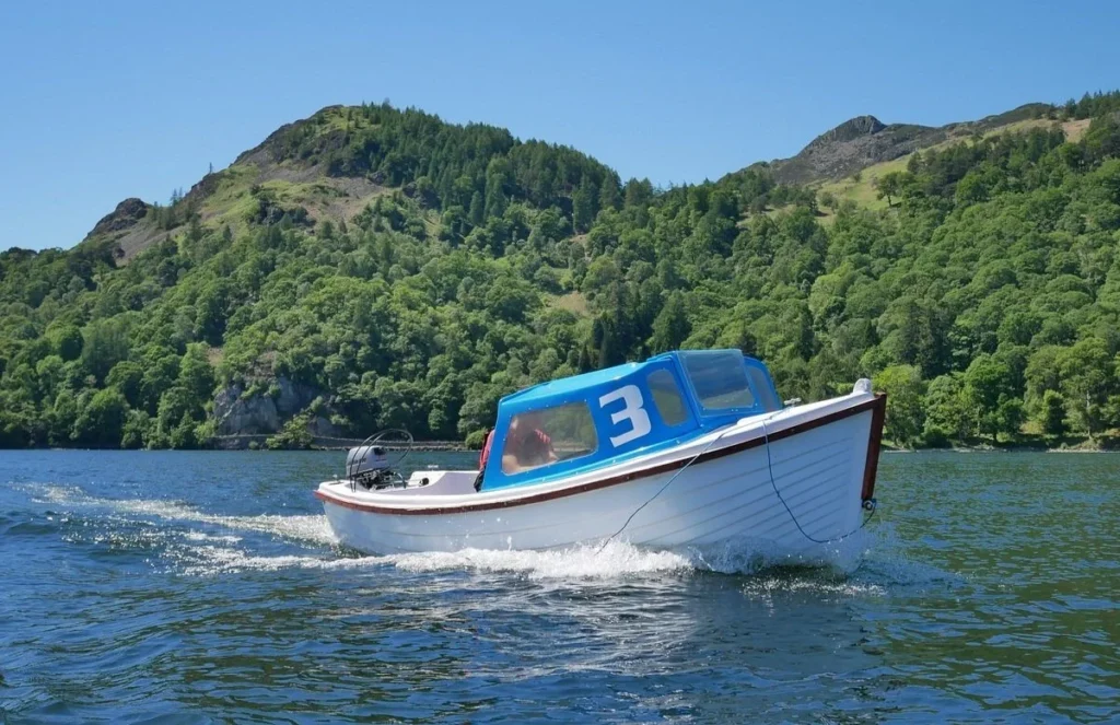 Motor boat on Ullswater, boat hire available near Pooley Bridge